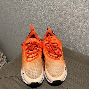 Nike Orange Athletic Shoes with Gradient Design